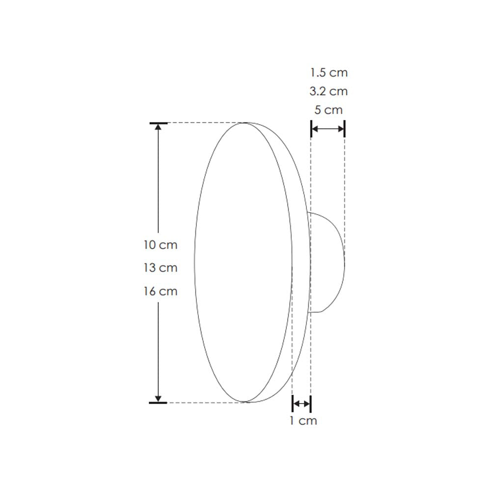 LUMINARIO DE PARED DE LED BLANCO CALIDO 3W REDONDO SALIDA TRASERA DE SOBREPONER POLICARBONATO ACABADO BLANCO 100-240V CA IP65