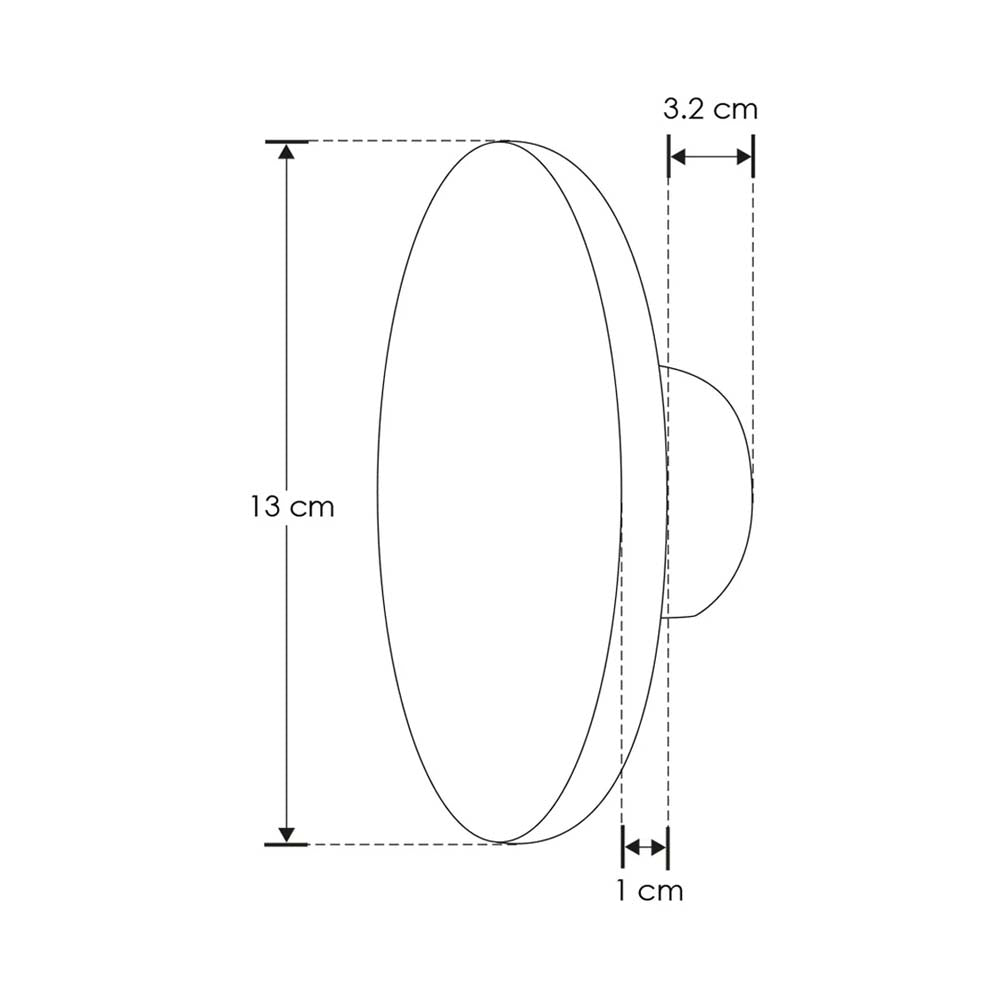 LUMINARIO DE PARED DE LED BLANCO CALIDO 6W REDONDO SALIDA TRASERA DE SOBREPONER POLICARBONATO ACABADO BLANCO 100-240V CA IP65