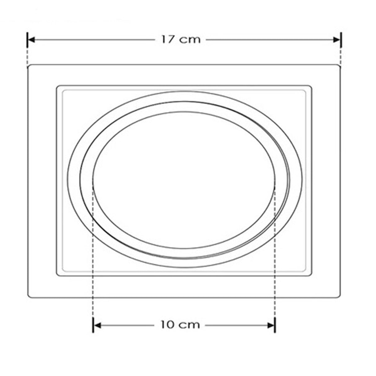 DIFUSOR CUADRADO DIRIGIBLE GU10 100-127VCA 50W COLOR BLANCO MCA ILUMILEDS