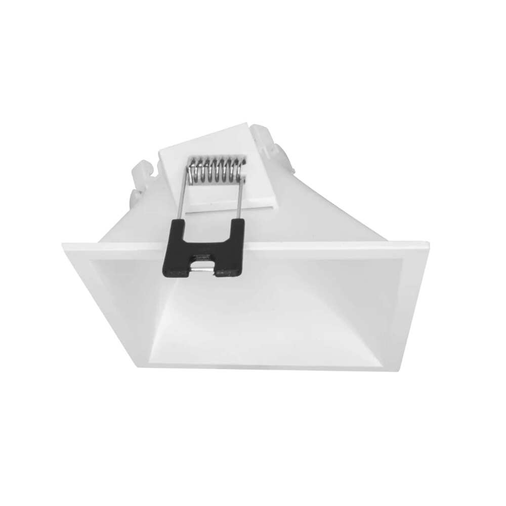 DIFUSOR PARA LAMPARA MR16 GU10 O MOD LED CUADRADO BLANCO TIPO BAFLE ANTIDESLUMBRANTE CON CONECTOR MR16 ILUMILEDS