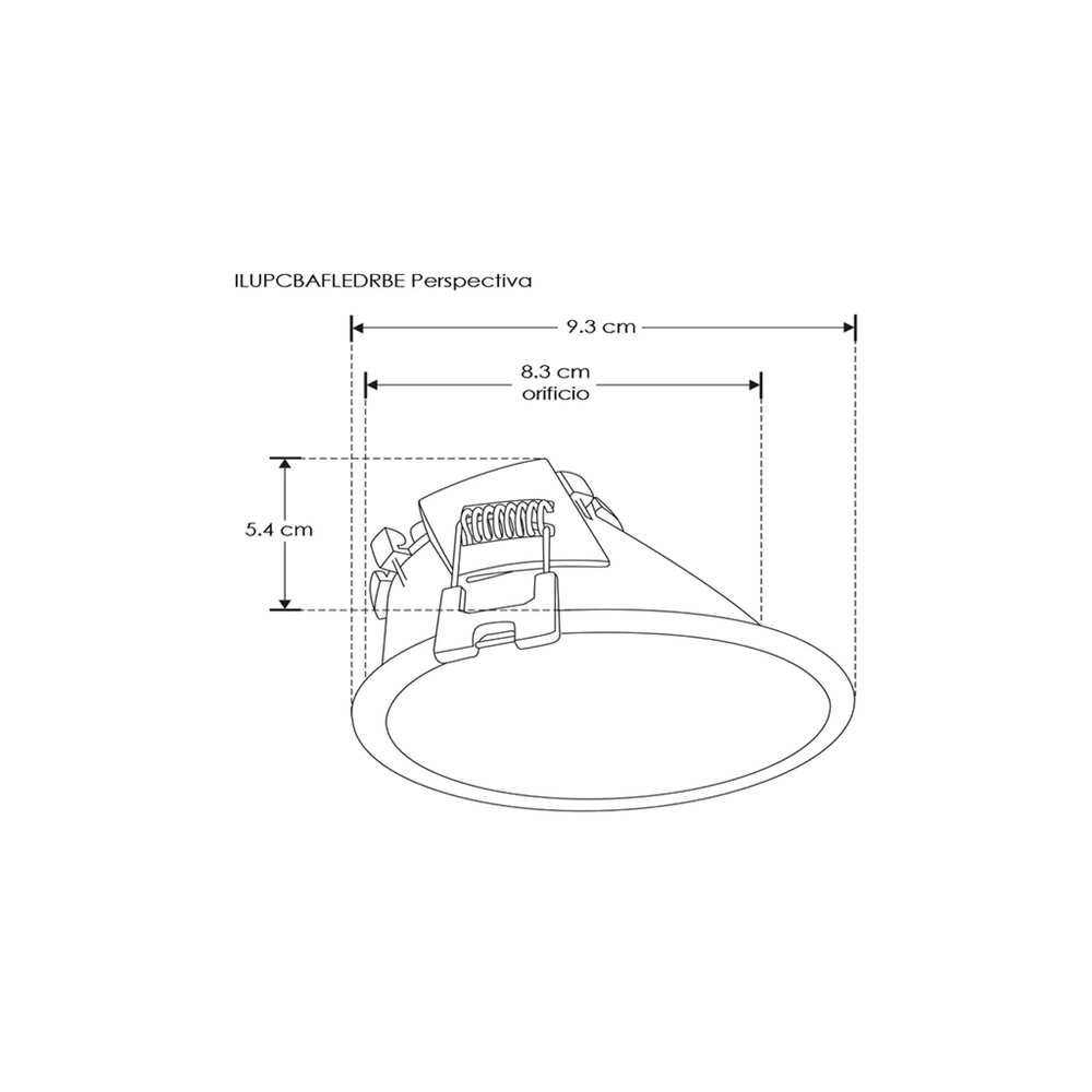 DIFUSOR TIPO BAFLE REDOND P/MR16 GU10 MODULO LED BLANCO INCLUYE CONECTOR MR16 ILUMILEDS