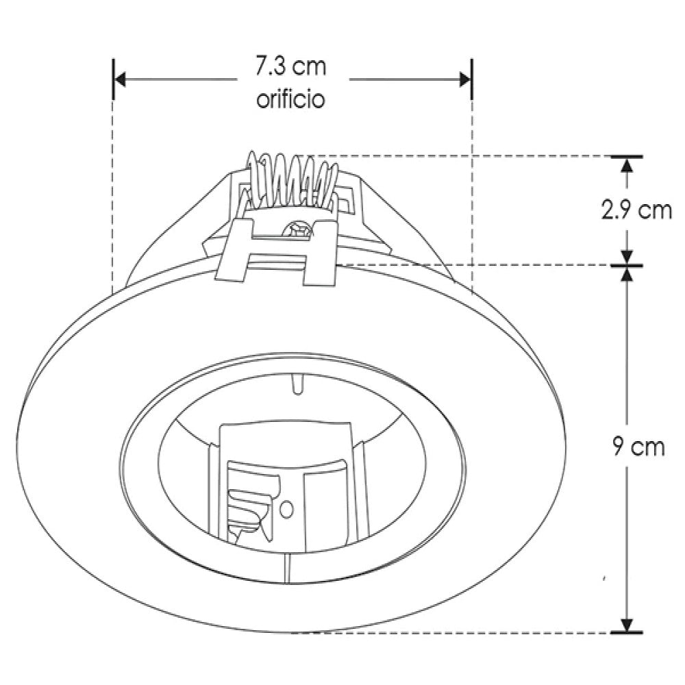 DIFUSOR P/LAMP MR16 GU10 O MOD LED REDONDO BLANCO DIRIGIBLE CON CONECTOR MR16 ILUMILEDS