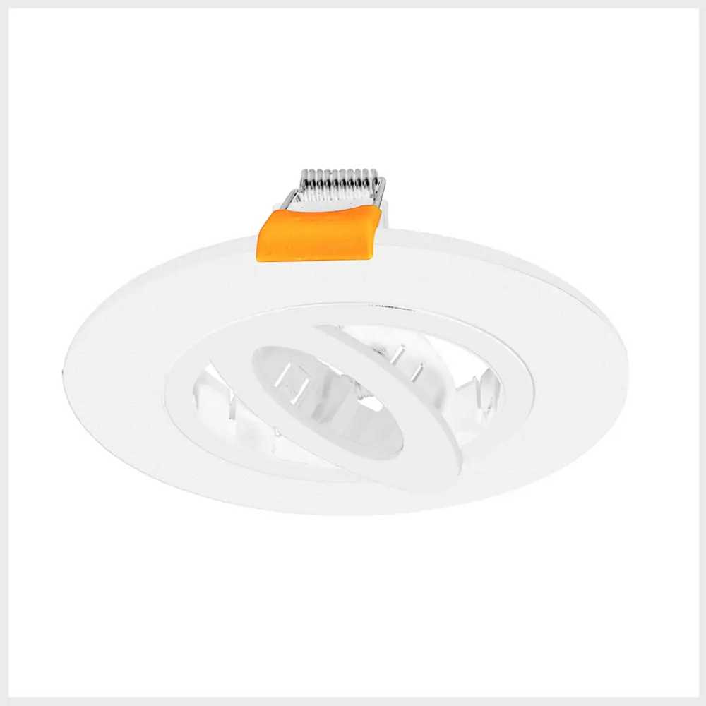 DIFUSOR P/LAMP MR16 GU10 O MOD LED REDONDO BLANCO DIRIGIBLE CON CONECTOR MR16 ILUMILEDS