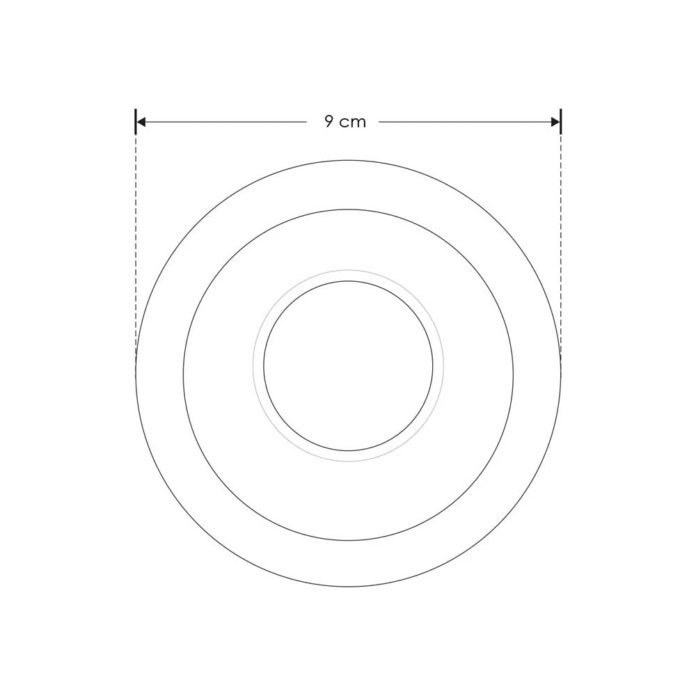 DIFUSOR REDONDO PARA MODULO DE LED DE 8W DE SOBREPONER POLICARBONATO ACABADO NEGRO IP54