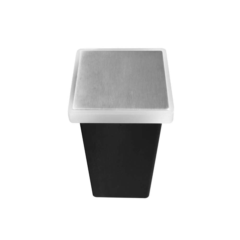 LUMINARIO DE PISO DE LED BLANCO CALIDO 2 WATTS CUADRADO DE EMPOTRAR POLICARBONATO ACERO INOXIDABLE CUERPO DE ALUMINIO INCLUYE HOUSING 100-130V CA PROTECCION IP65