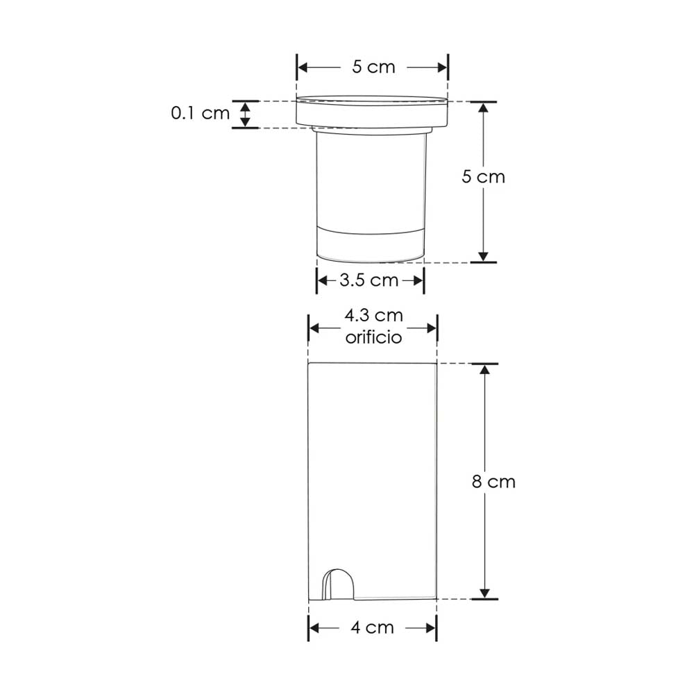 LUMINARIO DE PISO LED BLANCO CALIDO 1W REDONDO EMPOTRAR NEGRO INCLUYE HOUSING 100-240V IP65 ILUMILEDS