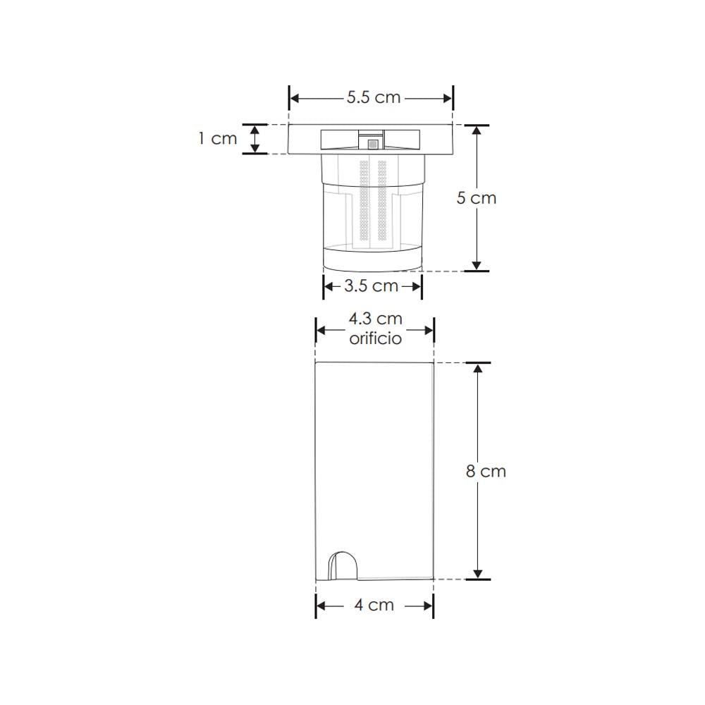 LUMINARIO DE PISO DE LED BLANCO CALIDO 1W CUADRADO CON UNA SALIDA DE LUZ DE EMPOTRAR POLICARBONATO ACABADO NEGRO INCLUYE HOUSING DE POLICARBONATO 100-240V CA IP67