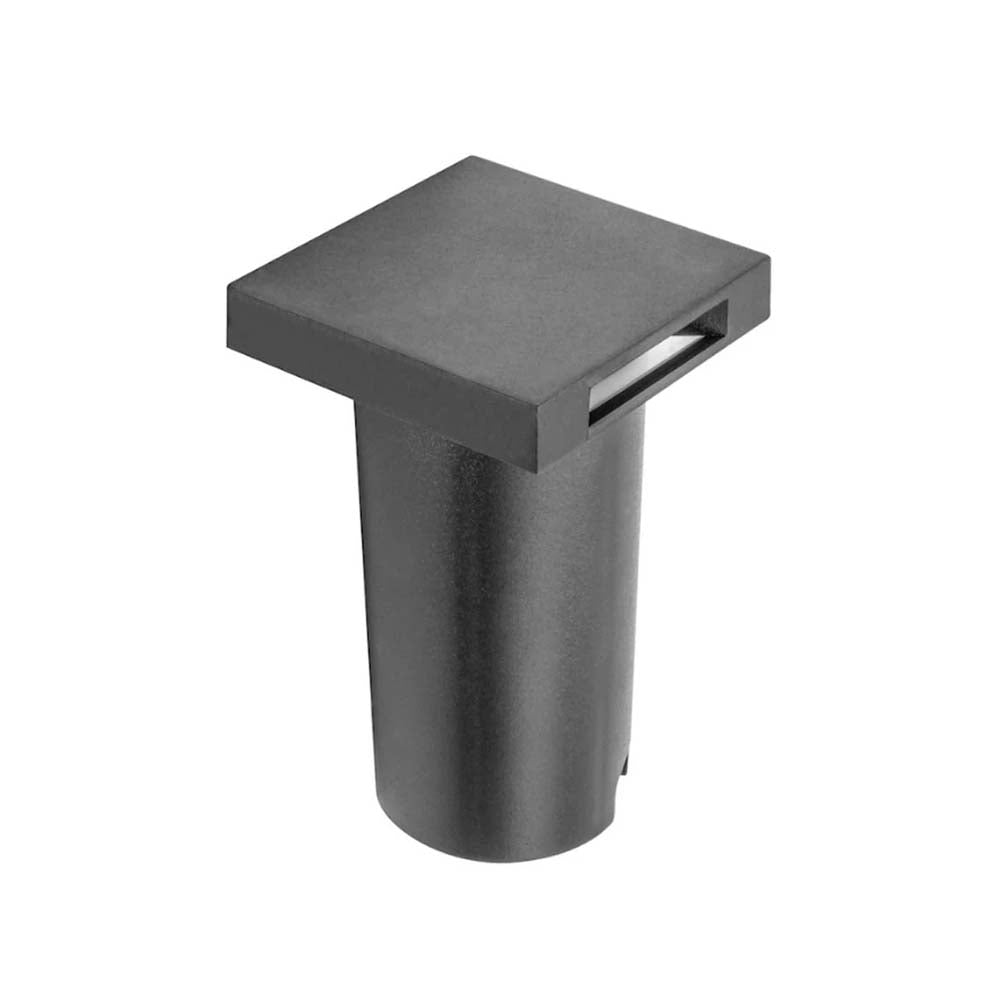 LUMINARIO DE PISO DE LED BLANCO CALIDO 1 W CUADRADO CON CUATRO SALIDAS DE LUZ DE EMPOTRAR POLICARBONATO ACABADO NEGRO INCLUYE HOUSING DE POLICARBONATO 100-240V CA IP67