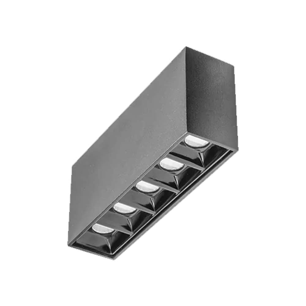 LUMINARIO TECHO PUNTUAL RECTANGULAR DE LED BLANCO CALIDO 10W OPTICA 30G DE SOBREPONER IP20 ILUMILEDS