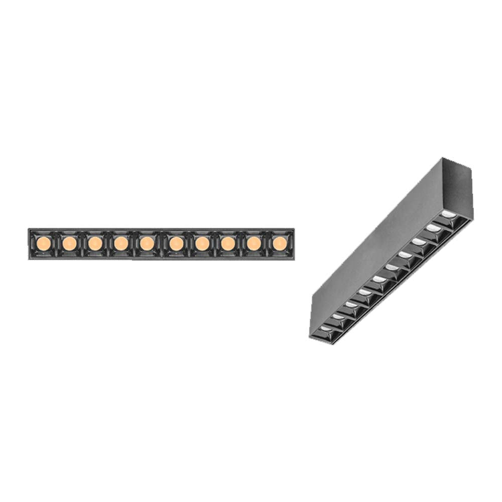 LUMINARIO TECHO PUNTUAL RECTANGULAR DE LED BLANCO CALIDO 20W OPTICA 30G DE SOBREPONER IP20 ILUMILEDS