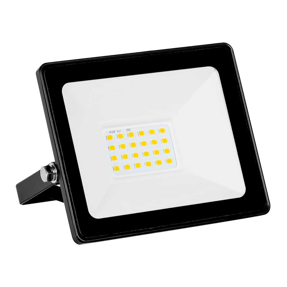REFLECTOR LED RECTANGULAR PLANO SOBREPONER DIRIGIBLE 30W 120 NEGRO CRISTAL TEMPLADO B 100-240V IP65 BLANCO ILUMILEDS