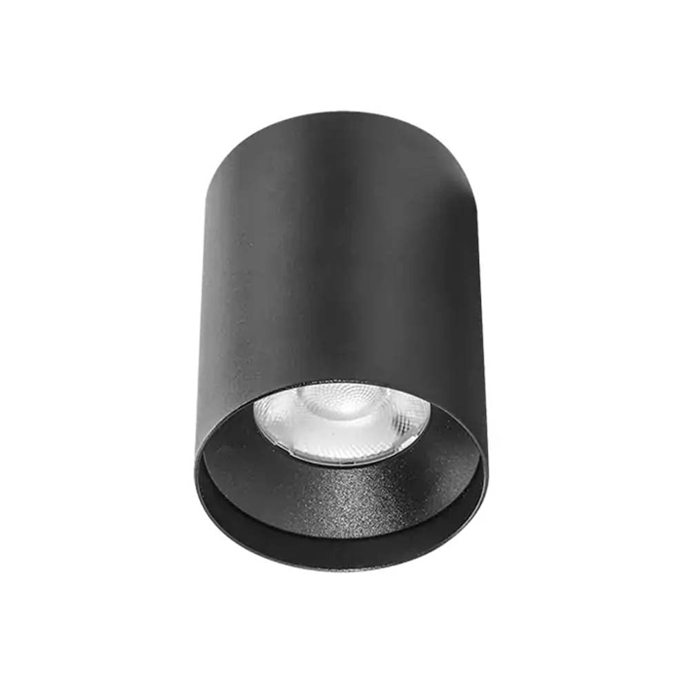 LUMINARIO PARA MINI RIEL MAGNETICO CILINDRICO D SOBREPONER DE LED B.C. 8 W OPTICA 24 ALUMINIO ACABADO NEGRO 48V CC IP20