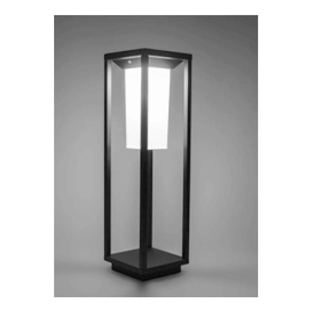 LUMINARIO SOLAR TIPO BOLARDO SOPREBONER PISO CUBO LED NEGRO 3W BLANCO CALIDO 120 C/SENSOR HUMANO Y OBSCURIDAD IP65 ILUMILEDS