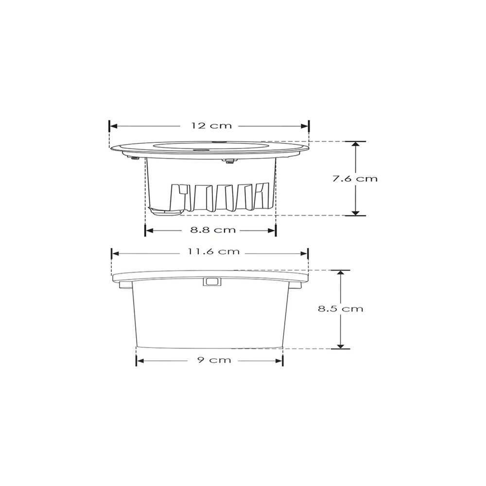 LUMINARIO SOLAR EMPOTRAR REDONDO LED ACERO INOXIDABLE 4W BLANCO CALIDO 120 CON SENSOR DE OBSCURIDAD BATERIA LITIO 1.2V 600MAH INCLUYE HOUSING IP67 **NO PISAR** ILUMILEDS