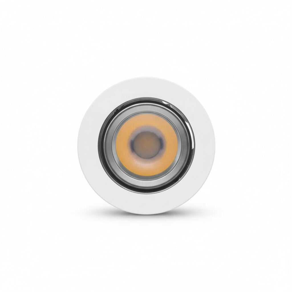LUMINARIO DE TECHO DE LED DIRIGIBLE BLANCO CALIDO 7W OPTICA 15G REDONDO DE EMPOTRAR ALUMINIO ACABADO NEGRO 85-265V CA IP20