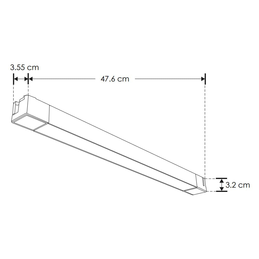 LUMINARIO P/RIEL ELECTRIFICADO LED BLANCO NEUTRO 30W FLOOD 110 SOB. ACAB NEGRO 110-240V IP20 ILUMILEDS
