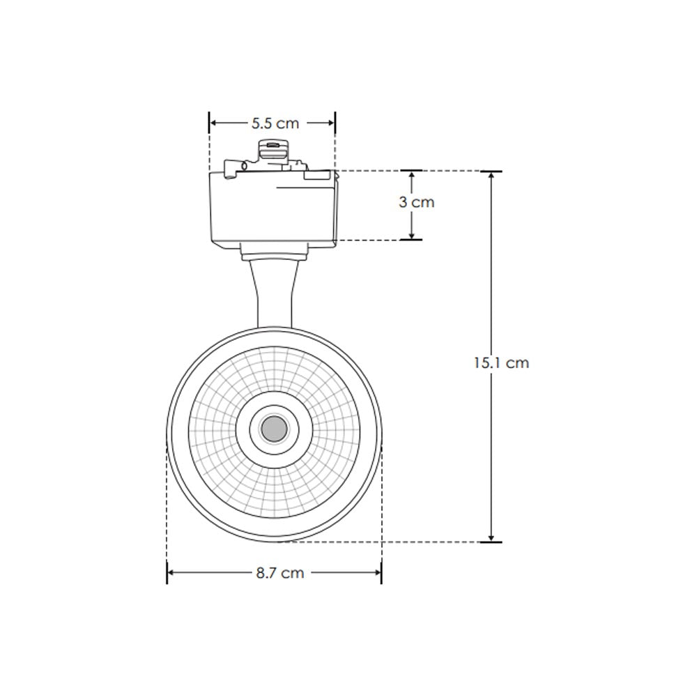 LUMINARIO P/RIEL LED BLANCO 20W BN 35 85-265V IP20 ILUMILEDS