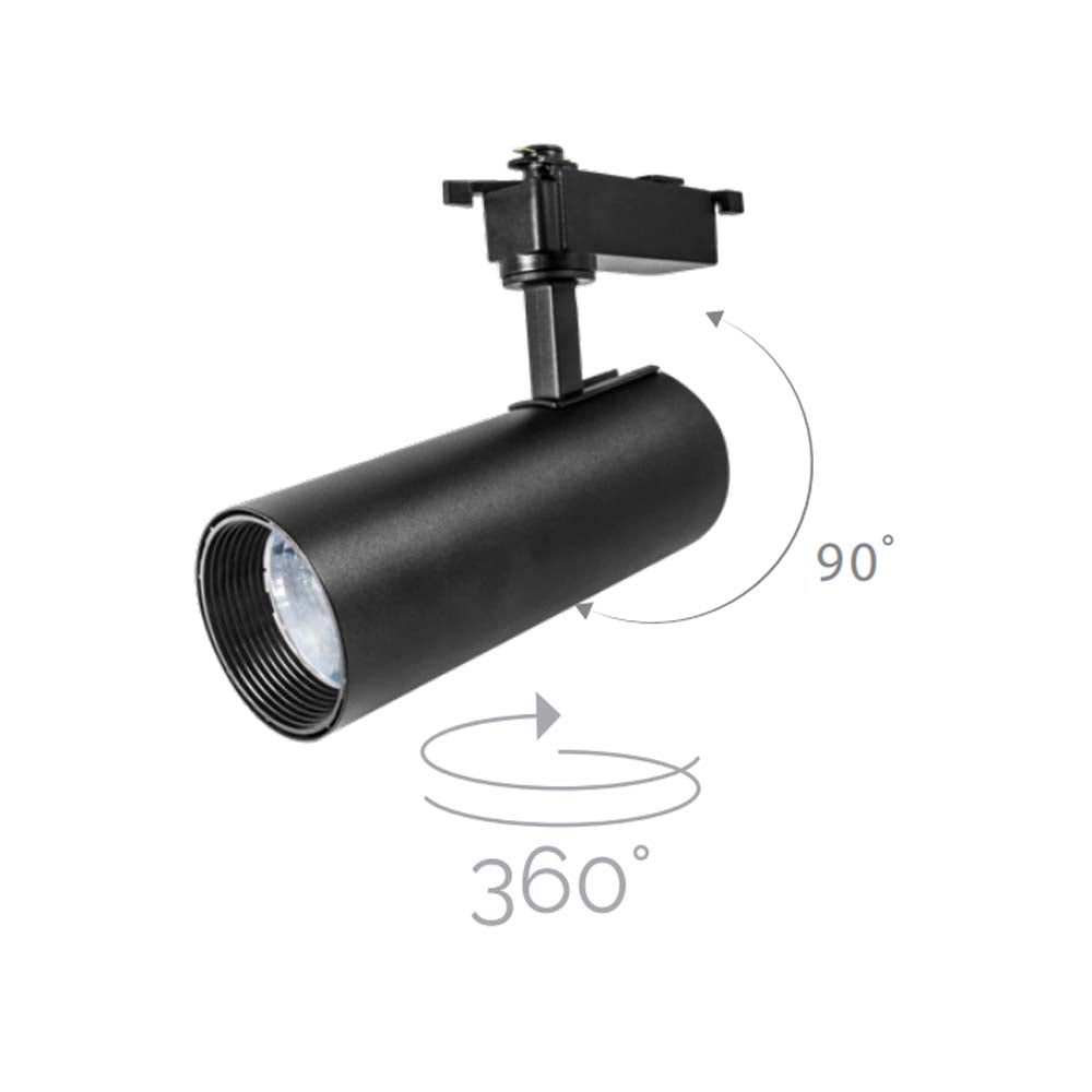 LUMINARIA P/RIEL ELECTRIFICADO NEUTRO 12W 36 SOB. ACAB.NEGRO 85-265VCA IP20 ILUMILEDS