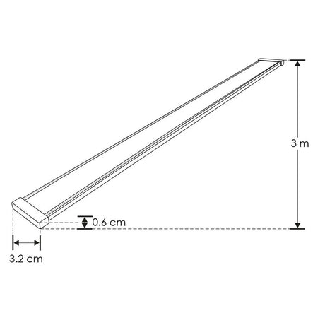 KIT DE MINI RIEL MAGNETICO PARA SOBREPONER BLANCO INCLUYE RIEL MAGNETICO DE 3M Y KIT DE 2 TAPAS LATERALES