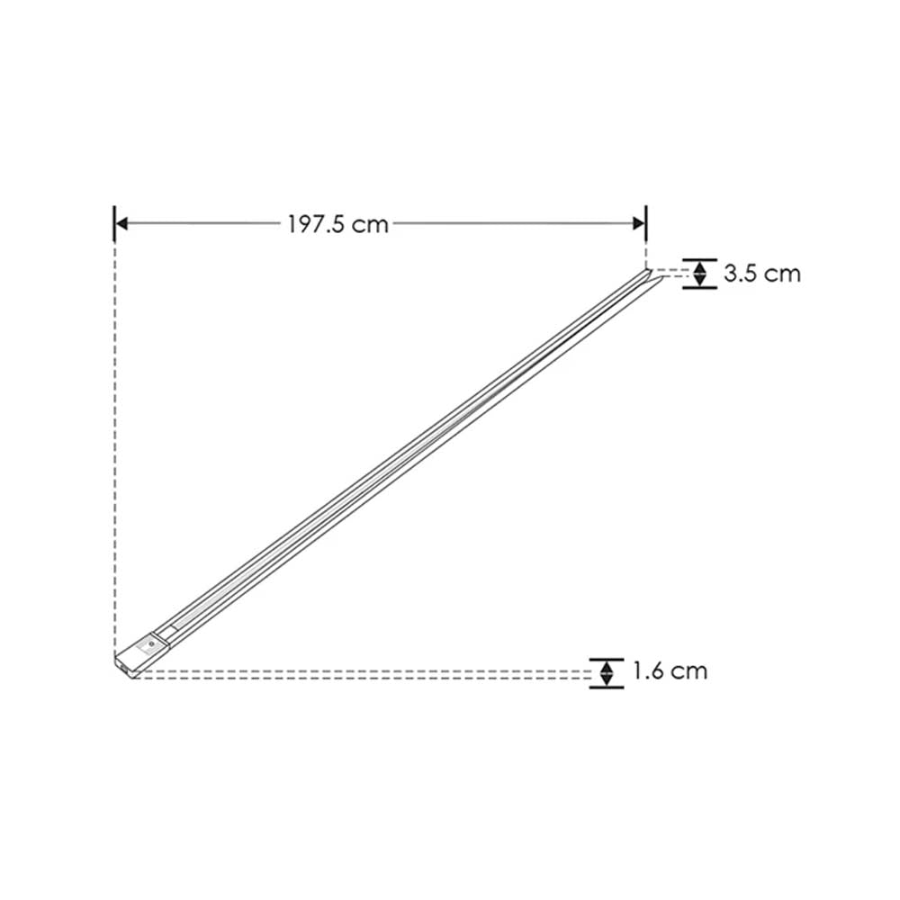 RIEL ELECTRIFICADO BLANCO 1 CIRCUITO 197.5CM CON TAPA INICIAL Y FINAL 85-265V IP20 ILUMILEDS