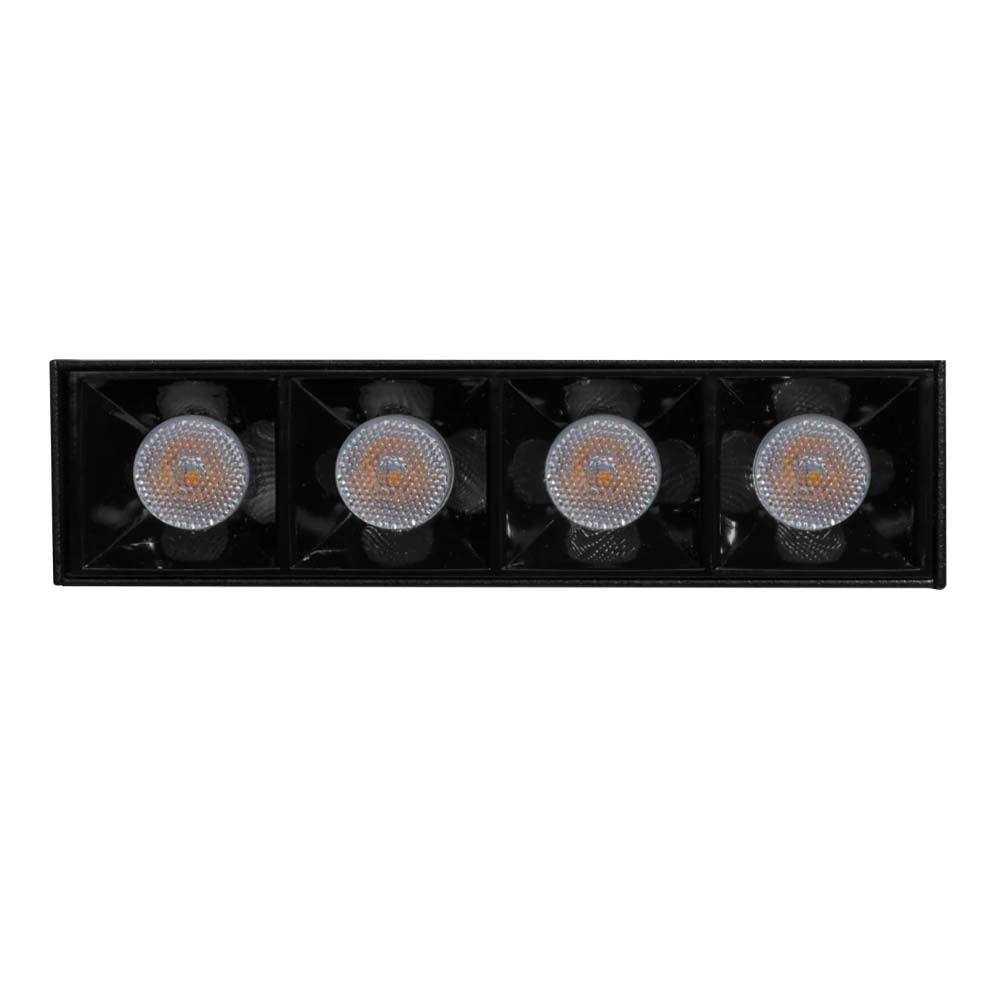 LUMINARIA PARA RIEL ELECTRIFICADO LED 3500K 10W OPTICA 36 DE SOBREPONER ALUMINIO ACABADO NEGRO 100-240V IP20