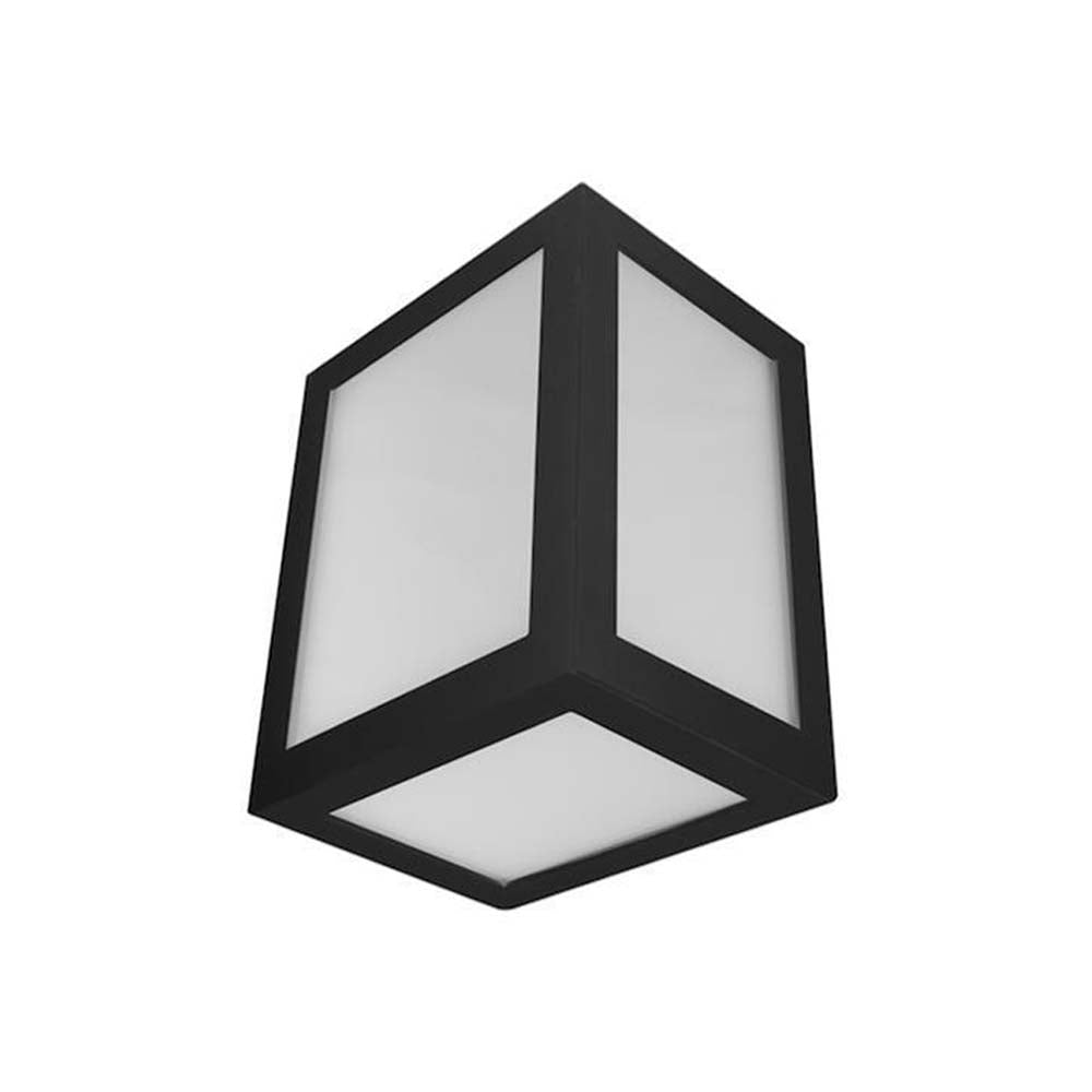 LUMINARIO DE PARED SOBREPONER CUBO LED NEGRO 12W BLANCO CALIDO SALIDA LUZ DIRECTA 85-265V IP65 ILUMILEDS***T.E. ABRIL 2024***