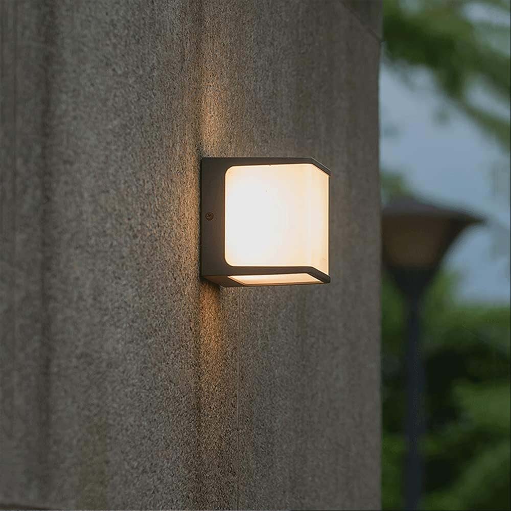 ARBOTANTE CUBO NEGRO Y BLANCO LED BC 8W IP65 ILUMILEDS
