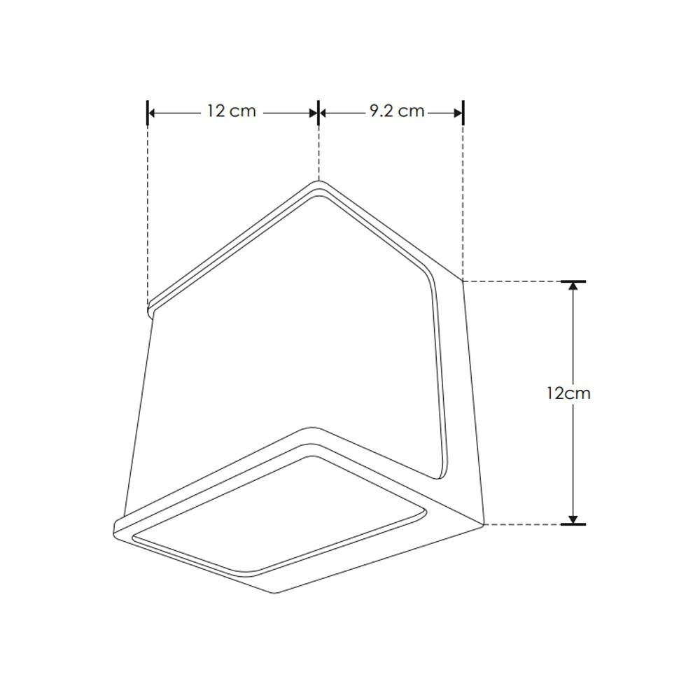ARBOTANTE CUBO NEGRO Y BLANCO LED BC 8W IP65 ILUMILEDS