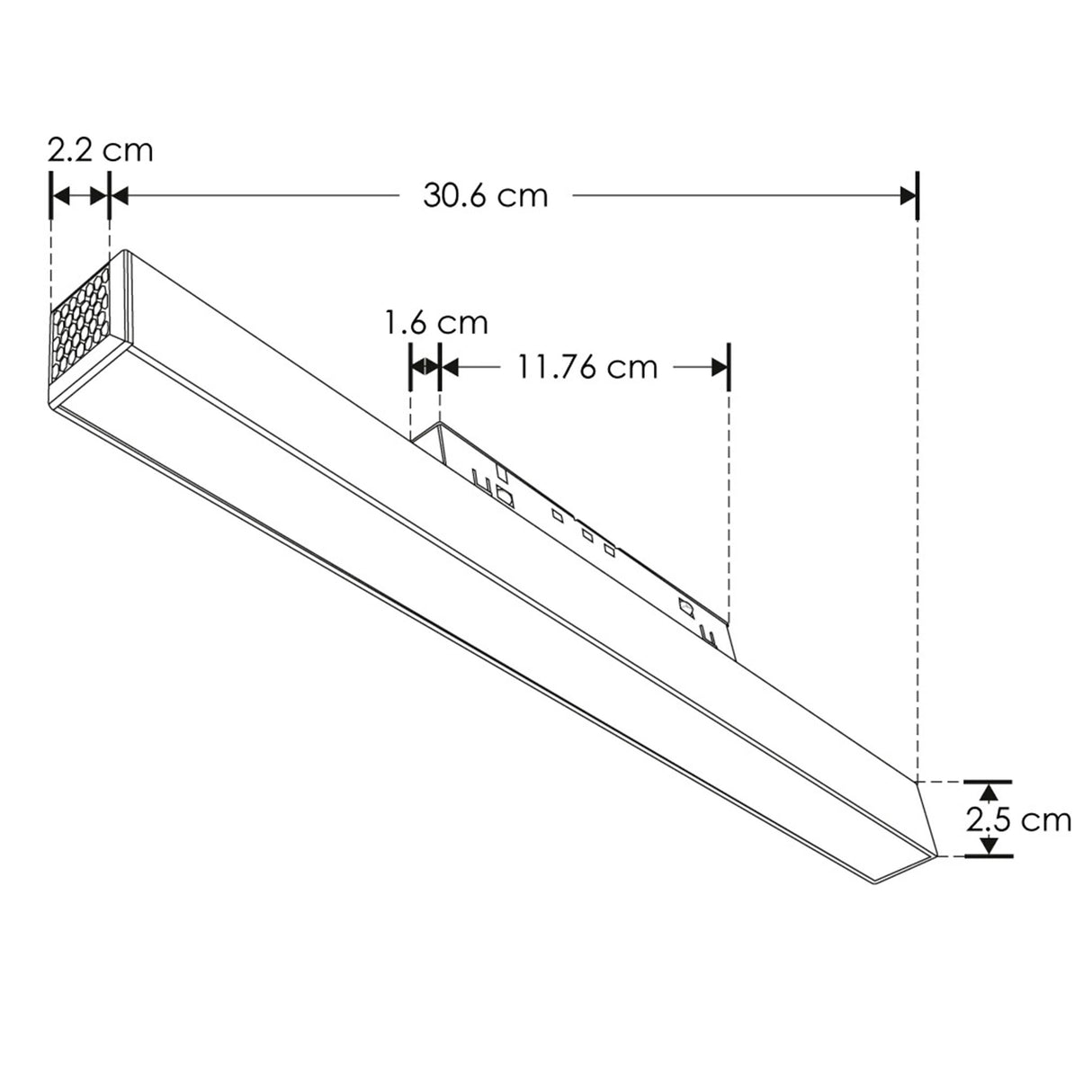 LUM P/RIEL MAGNETICO LED NEGRO TIPO FLOOD 10W BC 120G 48V IP20 ILUMILEDS
