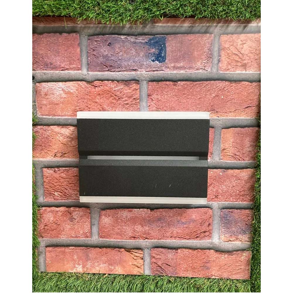 ARBOTANTE LED RECTANGULAR 12W ALUMINIO NEGRO LUZ DE DIA