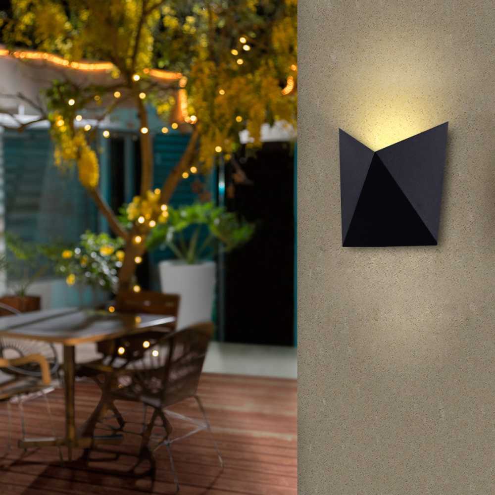 KIT DE 2 PIEZAS DE LAMPARA DE PARED LED TECNOLITE TITAWIN DE EXTERIOR 9W LUZ SUAVE CALIDA IP54 LED INTEGRADO