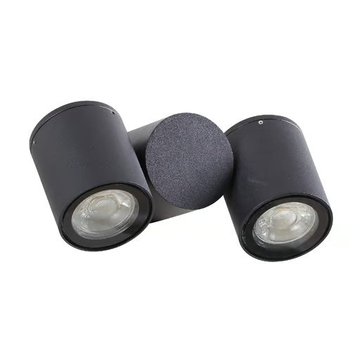 KIT DE 2 PIEZAS DE EXT MURO S/L 100-240VGU10NEGRO