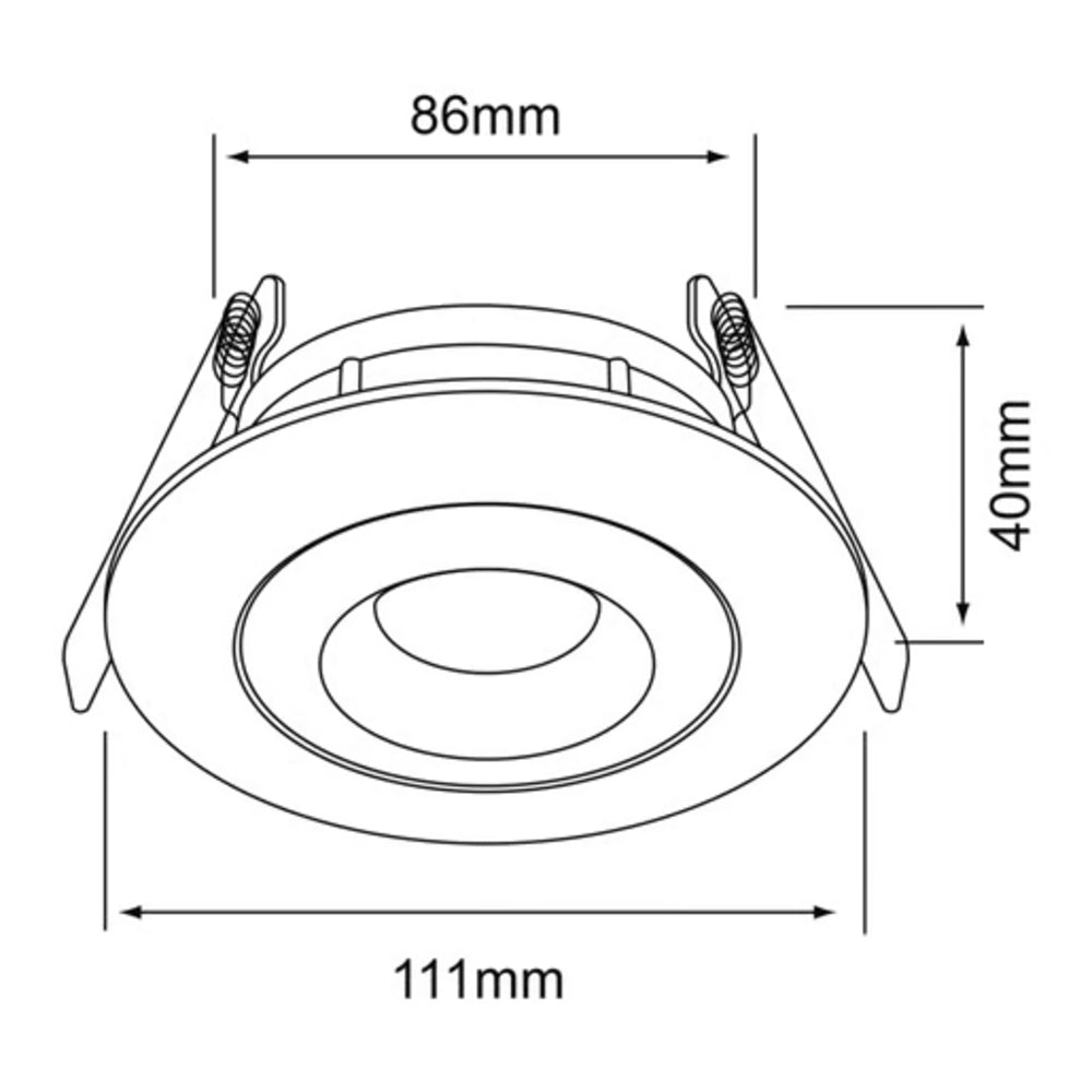 KIT DE 3 PIEZAS DE LÁMPARA DE INTERIOR EMPOTRABLE ELISIUM I TECNOLITE BASE GX5.3
