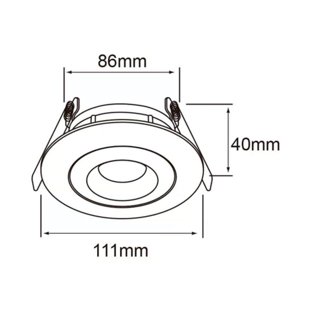 KIT DE 3 PIEZAS DE LÁMPARA DE INTERIOR EMPOTRABLE ELISIUM I TECNOLITE BASE GX5.3