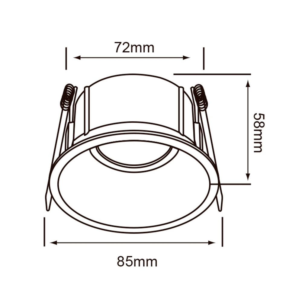 KIT DE 4 PIEZAS DE LÁMPARA EMPOTRABLE TECNOLITE URANIUM II BASE GX5.3 REDONDO