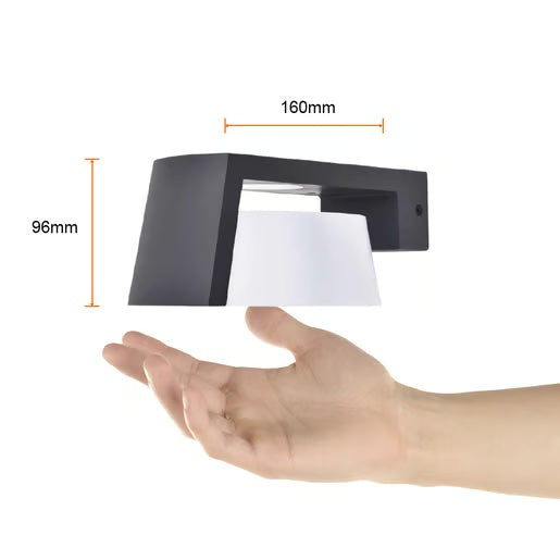 KIT DE 2 PIEZAS DE LUMINARIO EXT MURO LED 11W CCT GRIS