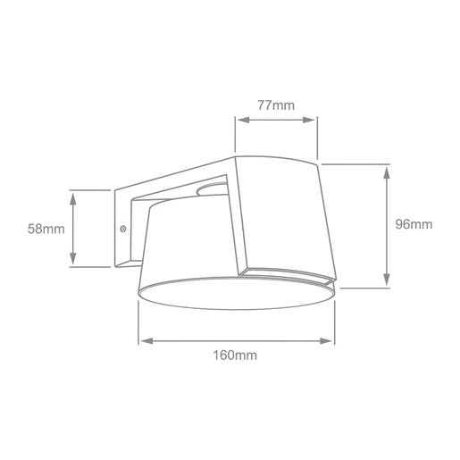KIT DE 2 PIEZAS DE LUMINARIO EXT MURO LED 11W CCT GRIS