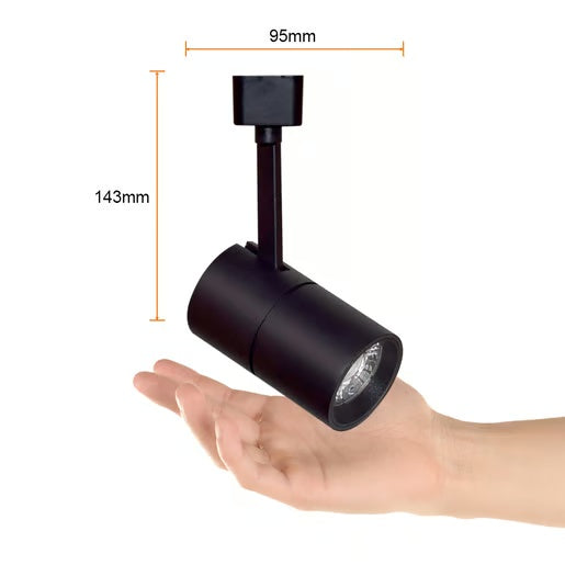 KIT DE 2 PIEZAS DE LAMPARA SPOT LED DE RIEL RIRIGIBLE 12W 6500K AJUSTABLE IRC 90 NO ATENUABLE