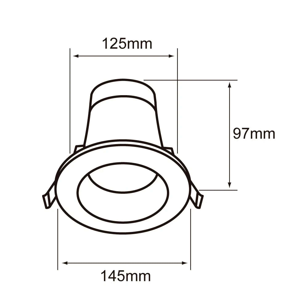 KIT DE 3 PIEZAS DE LÁMPARA EMPOTRABLE LED TECNOLITE ATIK II 13W LUZ BLANCA ATENUABLE LED INTEGRADO