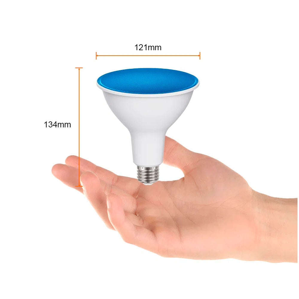 KIT DE 5 PIEZAS DE FOCO LED TECNOLITE PAR38 13W LUZ AZUL BASE E27