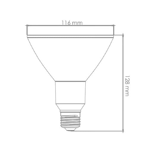 KIT DE 4 PIEZAS DE FOCO LED TECNOLITE PAR38 15W ATENUABLE 6500 BASE E27