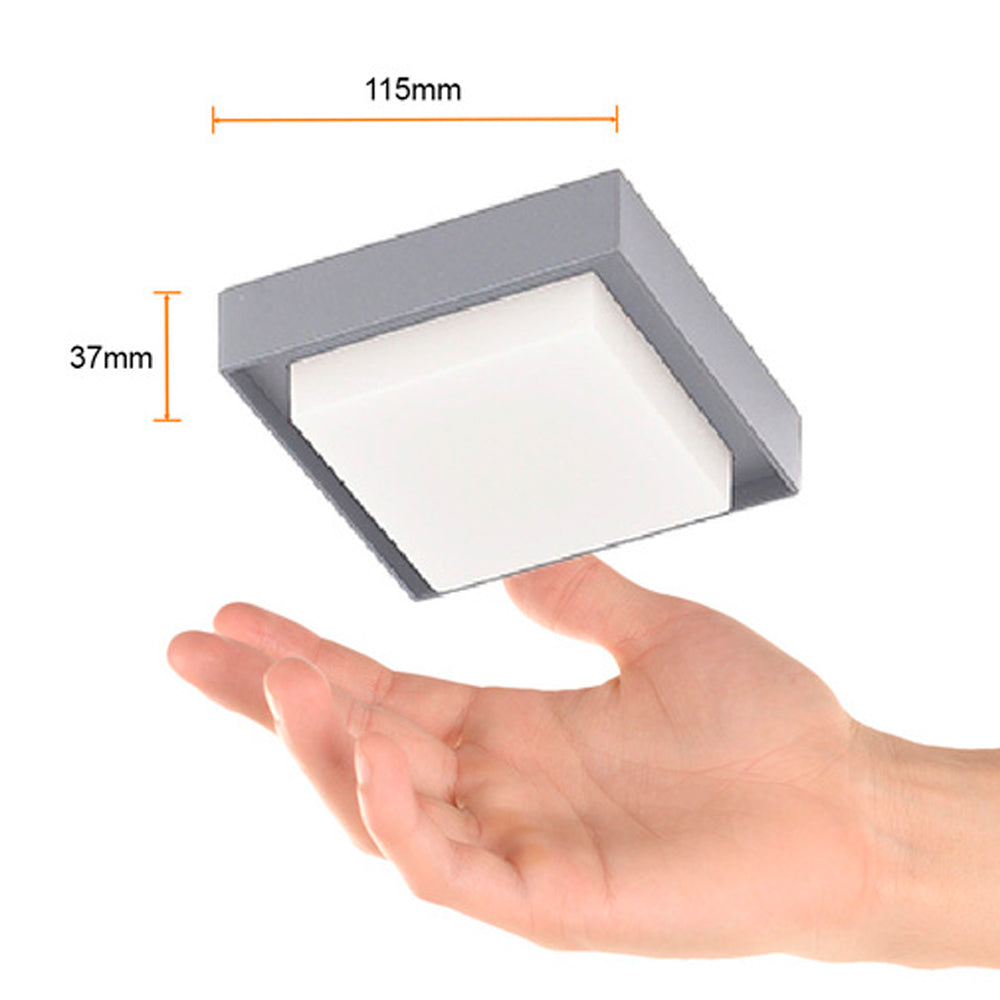 KIT DE 2 PIEZAS DE EXT PLAFONES LED 15W127V6500K GRIS OKAB I