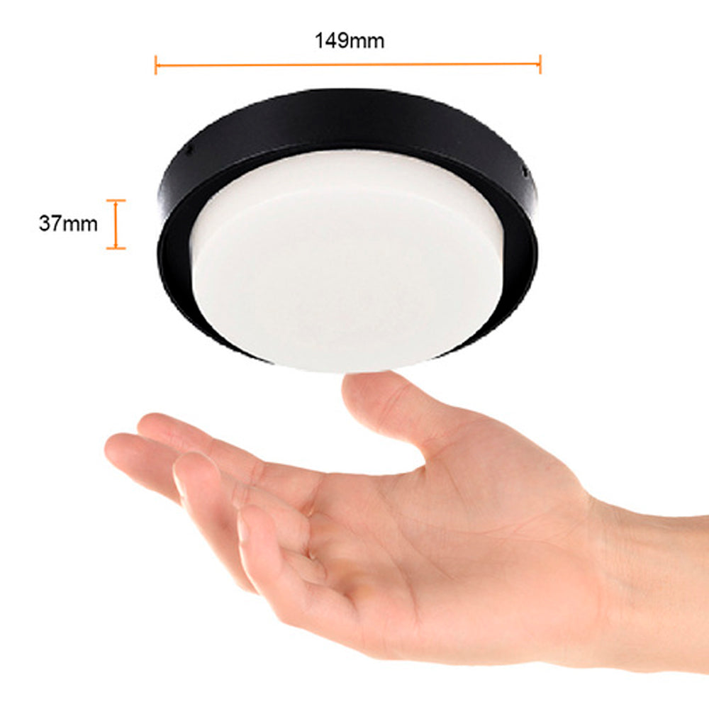 KIT DE 2 PIEZAS DE PLAFON LED SOBREP. TECHO 15W/127V. 3000K ALUM. NEGRO NENQUE I