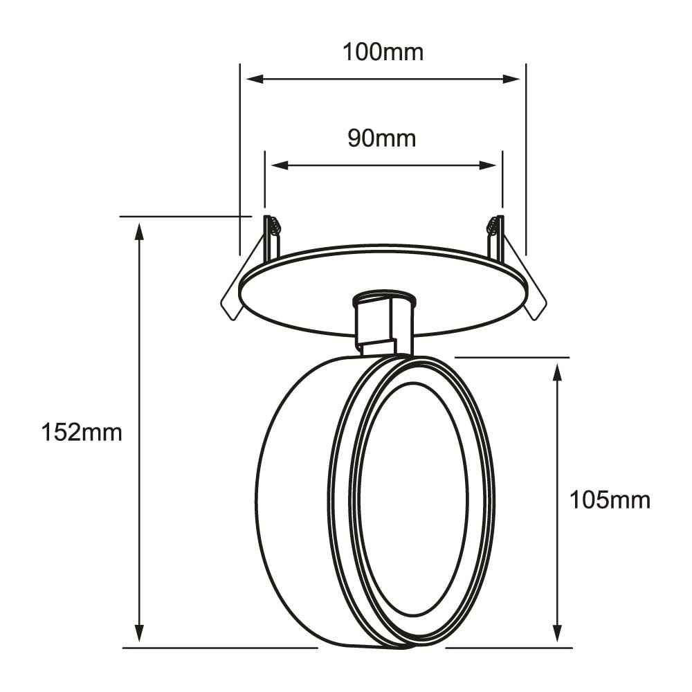 KIT DE 2 PIEZAS DE LAMPARA SPOT LED EMPOTRADO DIRIGIBLE 15W LUZ CALIDA BRILLANTE IRC90 NO ATENUABLE BCO