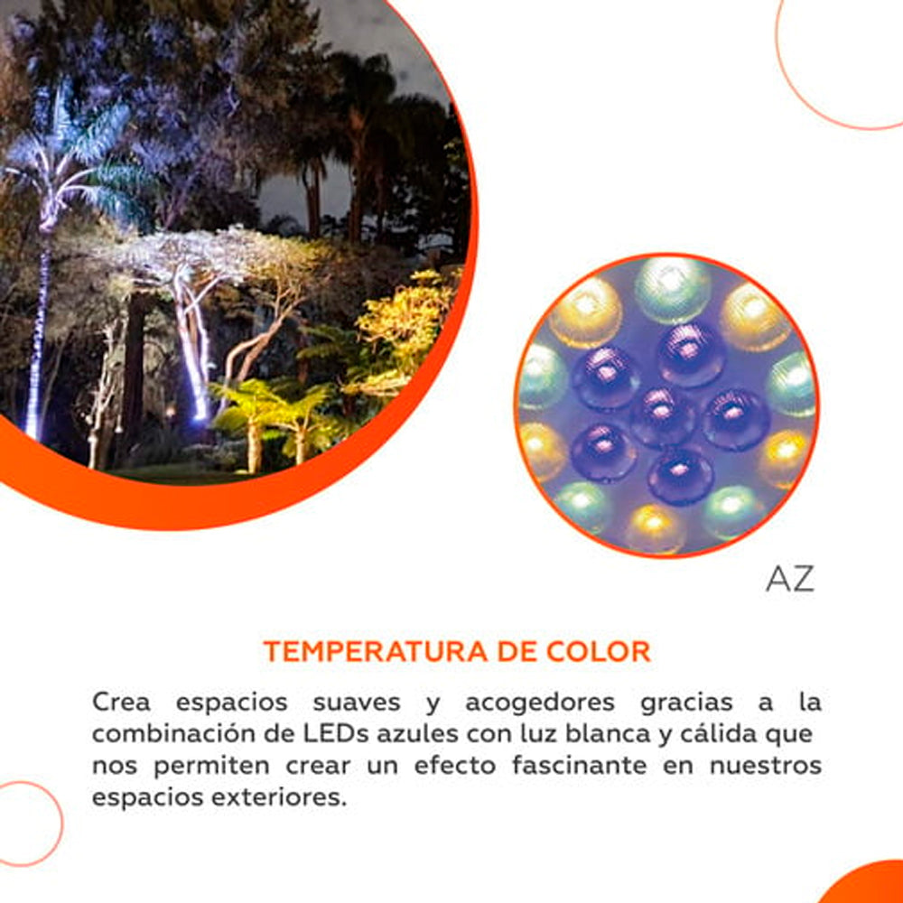 KIT DE 2 PIEZAS DE LAMPARA LED PAR38 AZUL 16W100-127VE27