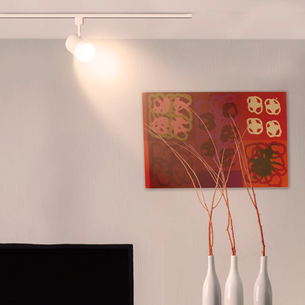 KIT DE 2 PIEZAS DE LAMPARA DE INTERIOR LED TECNOLITE INDUS SPOT PARA RIEL DIRIGIBLE LUZ SUAVE CALIDA 16W BLANCO