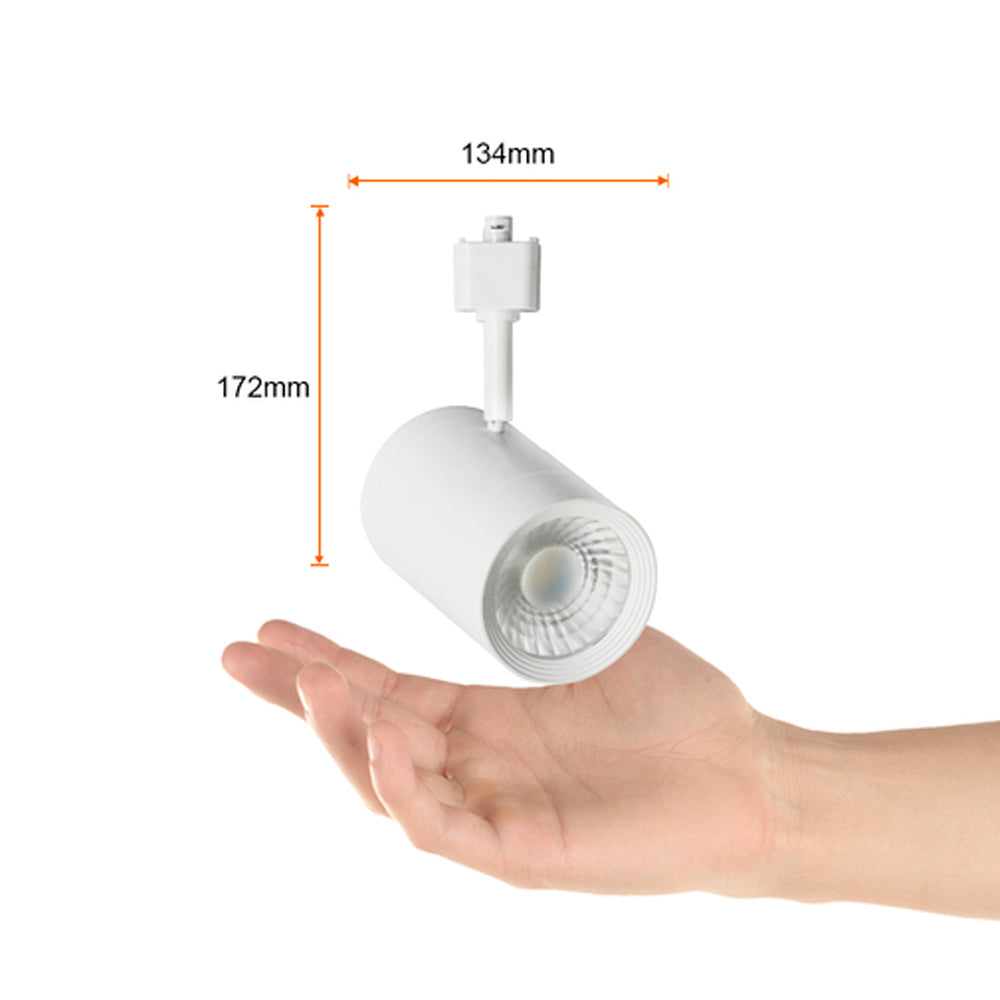 KIT DE 2 PIEZAS DE LAMPARA DE INTERIOR LED TECNOLITE INDUS SPOT PARA RIEL DIRIGIBLE LUZ SUAVE CALIDA 16W BLANCO