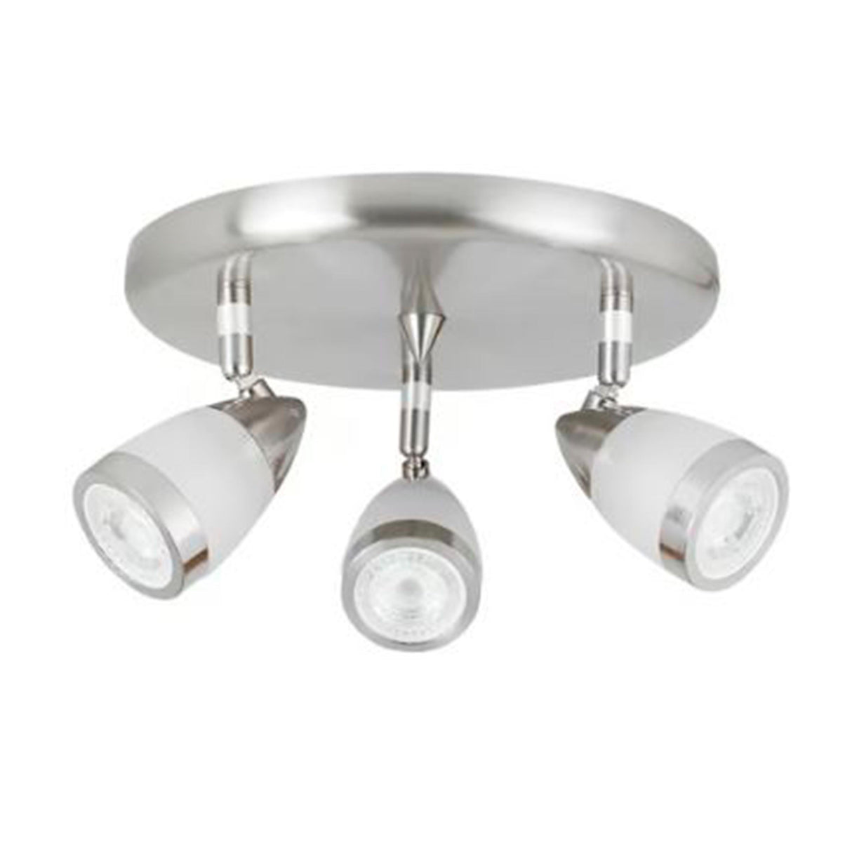 KIT DE 2 PIEZAS DE LUMINARIO INTERIOR SOBREP/TECHO 3 LUCES 18W 100-240V GU10 3X50W CRISTAL PERLADO SATINADO TECNOLITE