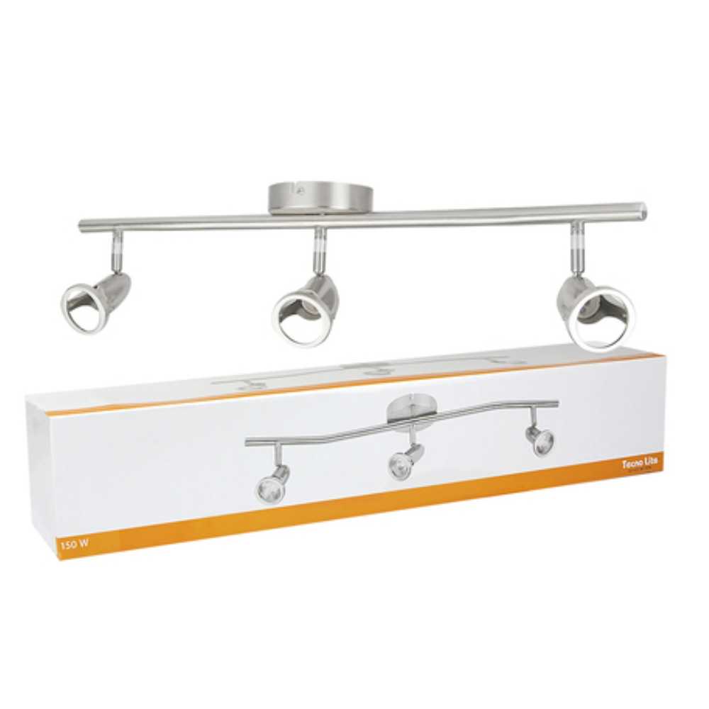 KIT DE 2 PIEZAS DE LUM. INT. SOBREP. SPOT 3X150W. 100-240V. DIRIGIBLE SATINADO BOLOGNIA II