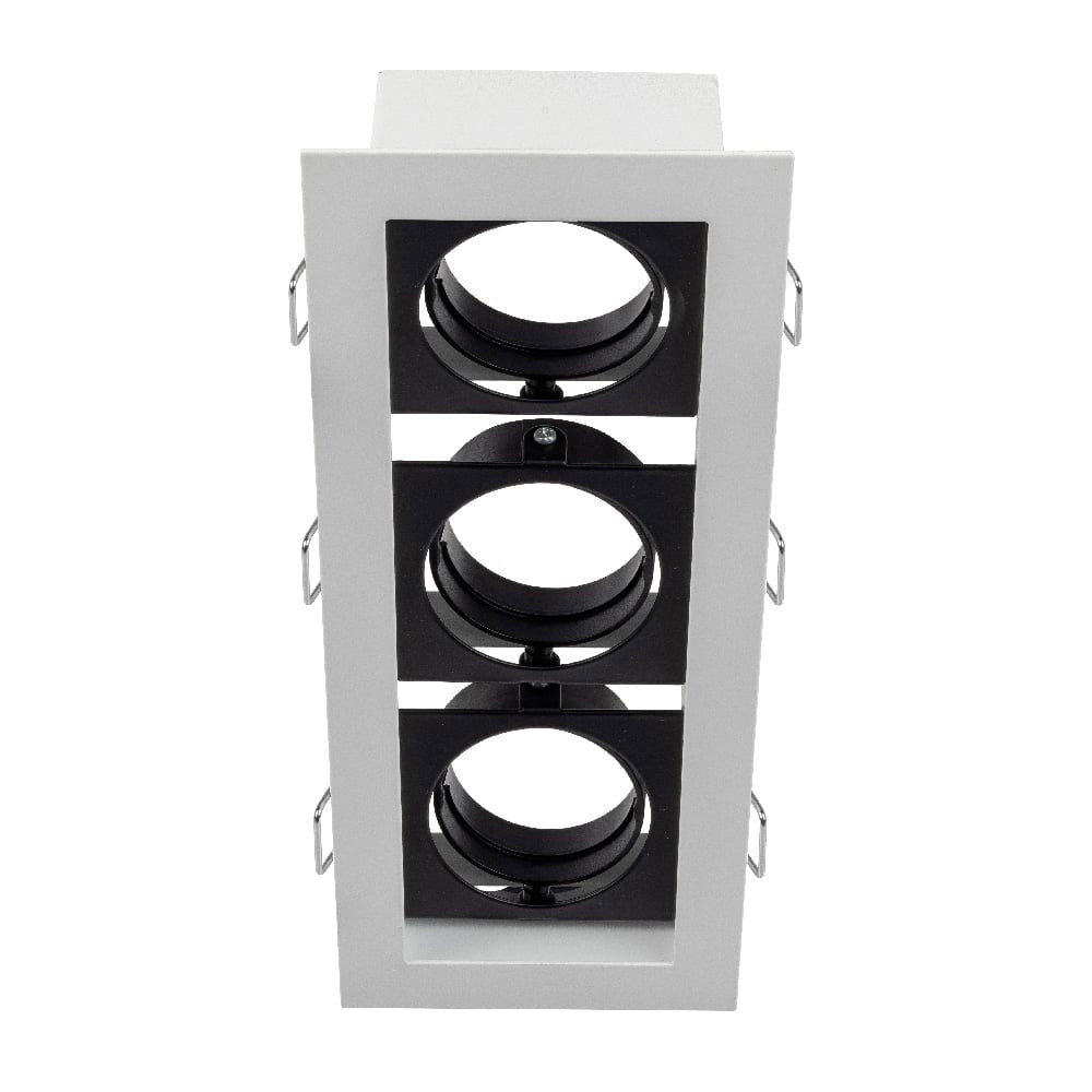 KIT DE 2 PIEZAS DE LAMPARA DE INTERIOR EMPOTRABLE ALICANTE II TECNOLITE BASE GX5.3 DIRIGIBLE BLANCO